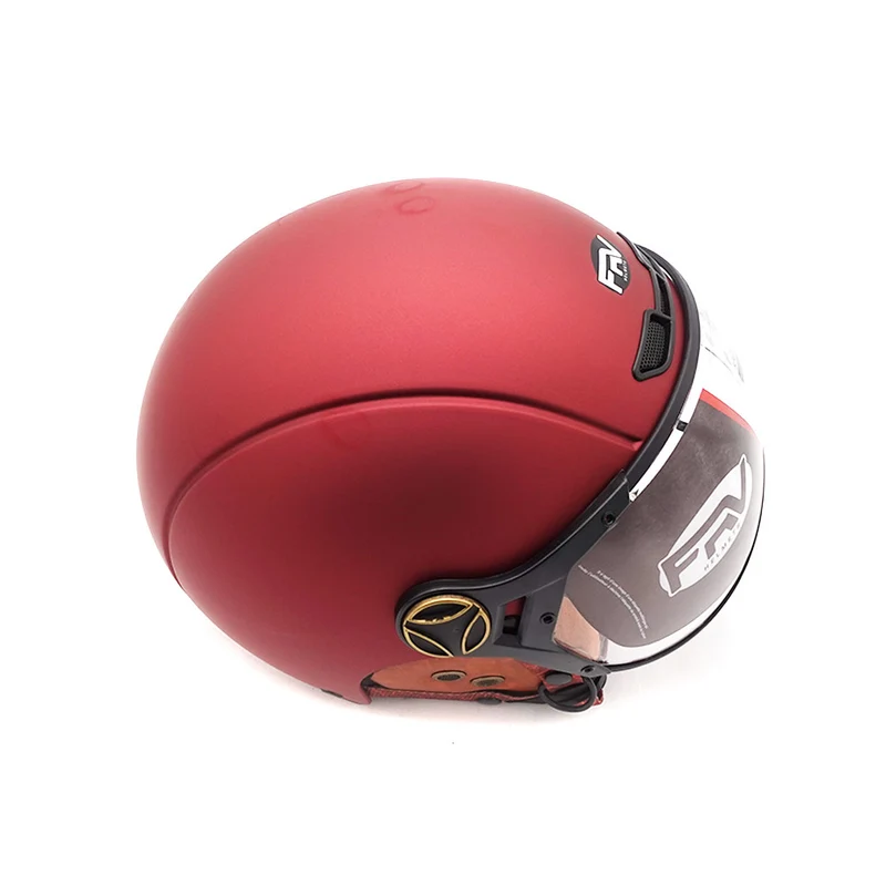 Casque JET bordeaux mat