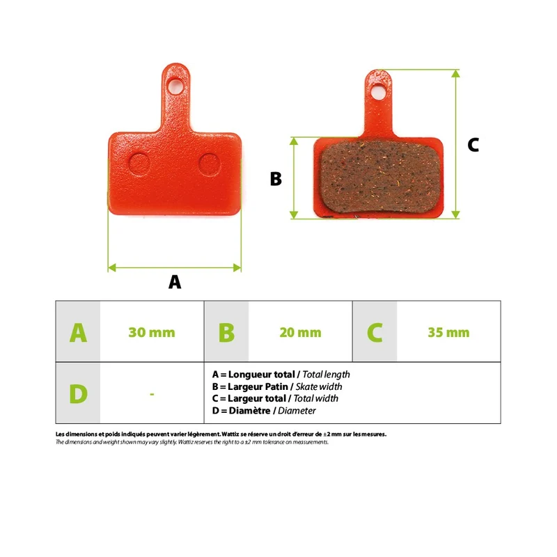 Plaquettes de frein Shimano B01S Kaabo Mantis Zoom 30mm Ceramique