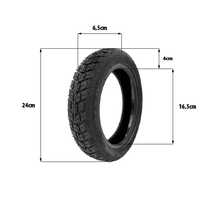 Pneu 10x2.50-6.5 tubeless semi off road gel anti crevaison