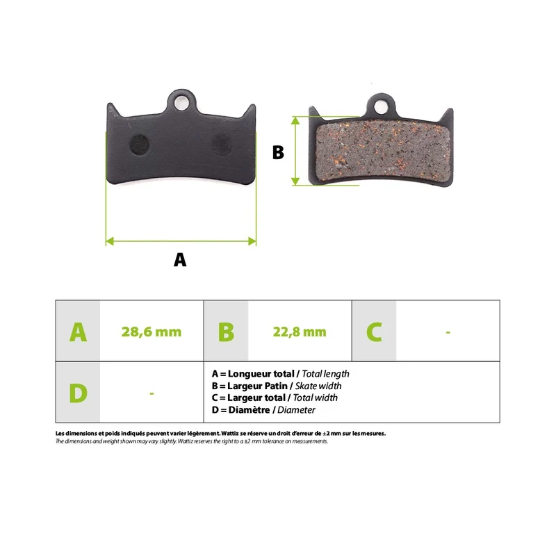 Plaquettes de frein Hope Tech4 V4 semi metalliques