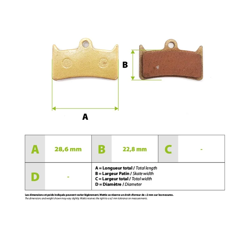 Plaquettes de frein Hope Tech4 V4 metalliques
