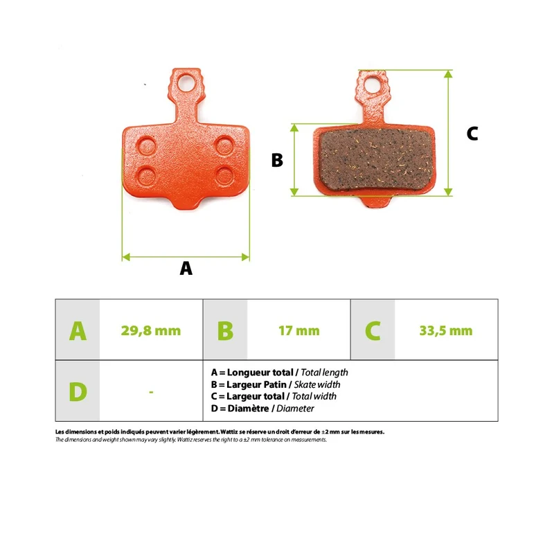 Plaquettes de freins Zero 10x 11x Vsett 10+ Storm Thunder Sram Avid Céramique