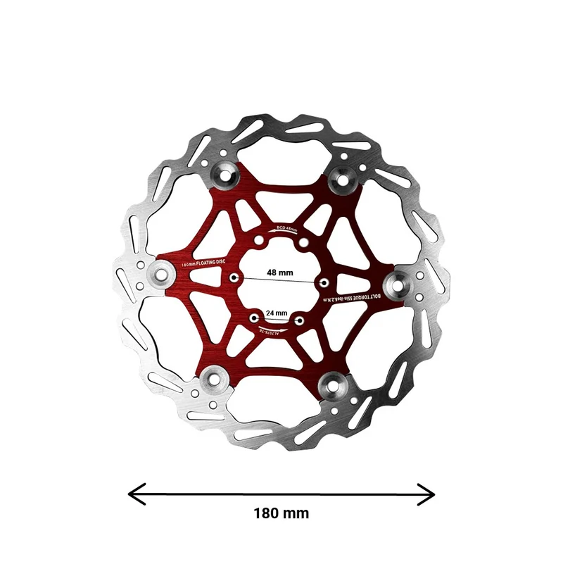 Disque de frein flottant 180mm entraxe 48mm