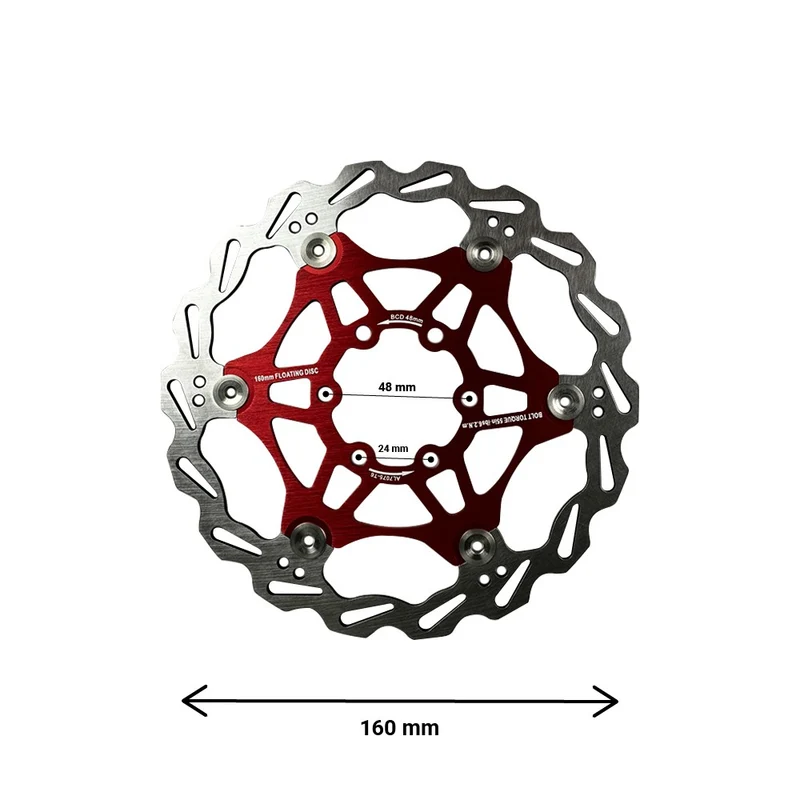 Disque de frein flottant 160mm entraxe 48mm