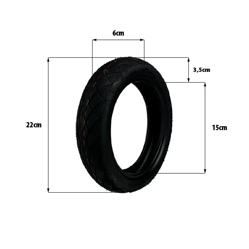 Pneu 8.5x2-6.1 tubeless gel anti crevaison Chaoyang
