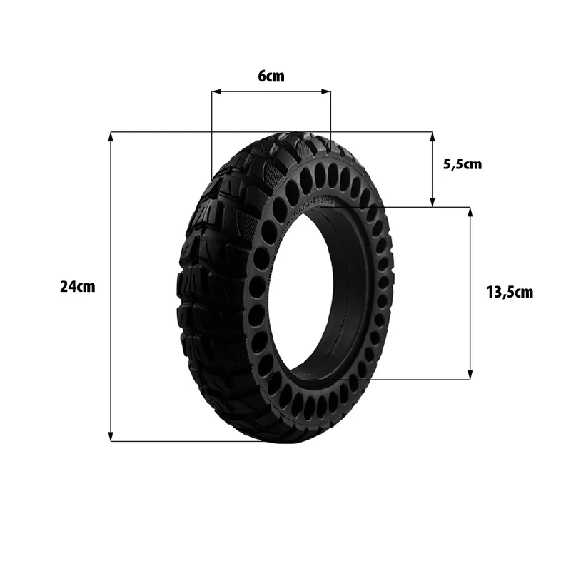 Pneu plein 10x2.50 - 36mm off road Kugoo M4/M4 Pro