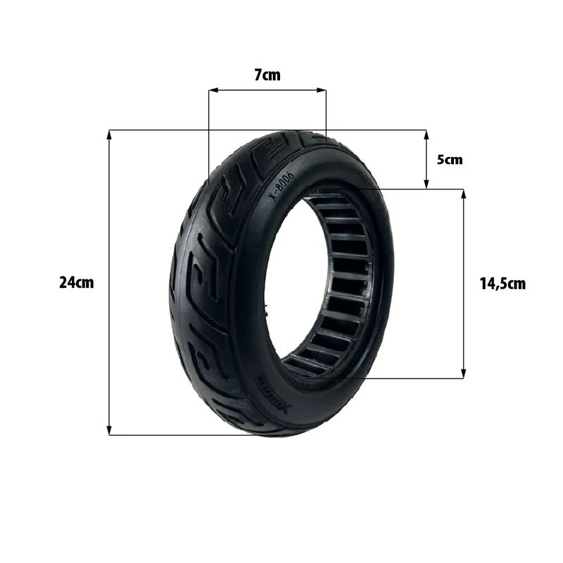 Pneu plein 10x2.70-6.5 route