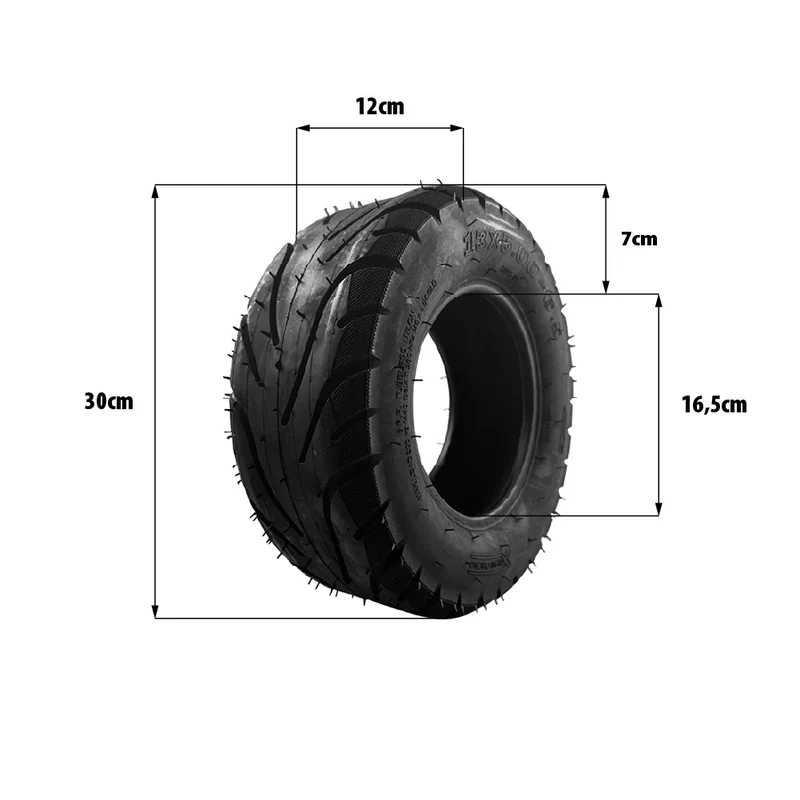 Pneu 13x5.0-6.5 tubeless route