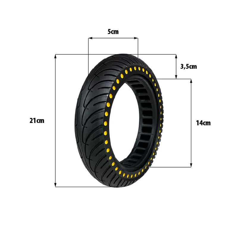 Pneu plein 8.5x2 Xiaomi nouvelle génération jaune