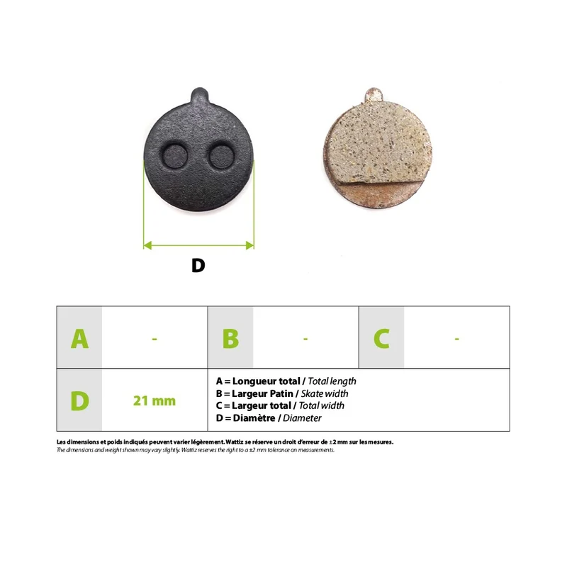 Plaquette de frein Kaabo Skywalker E-cross Pro Smartgyro Semi-Metallique