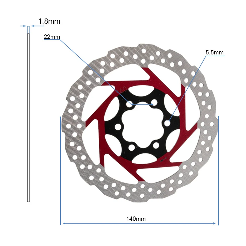 Disque de frein V2 6H 140 mm — Ewheel