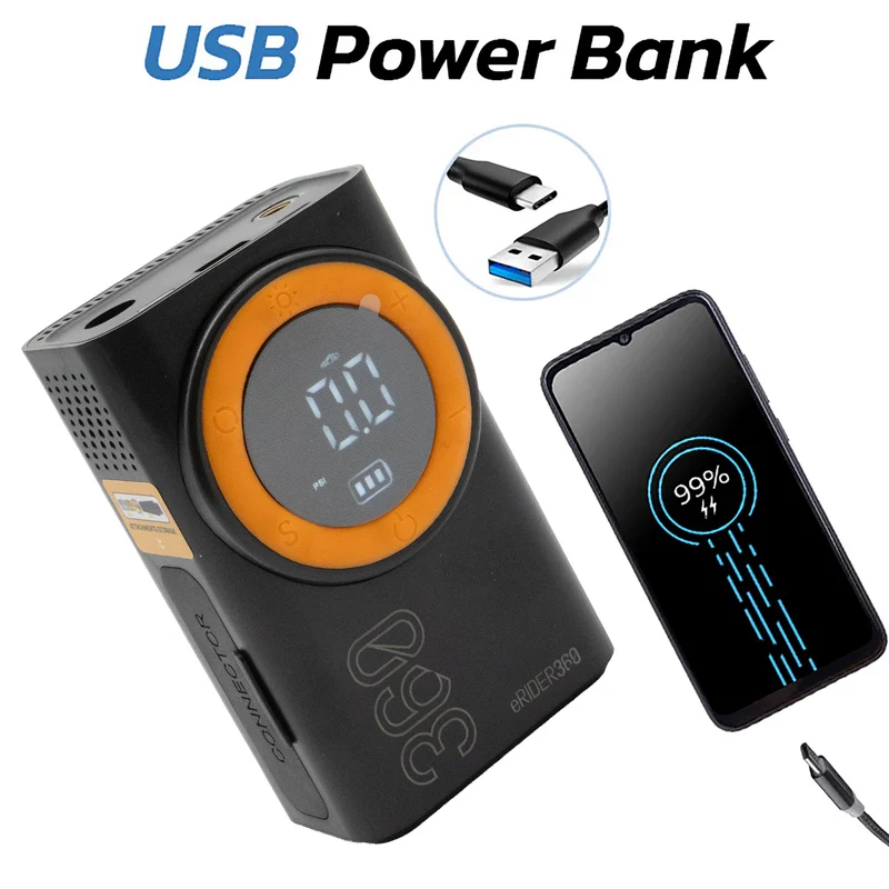 AIR-008 Gonfleur électrique portable fonction Power Bank