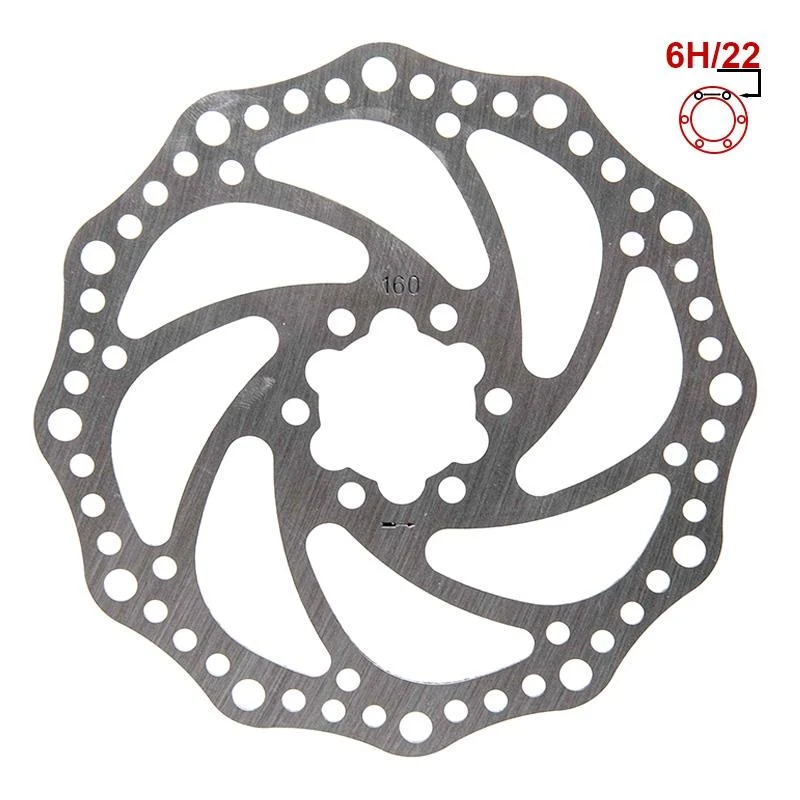 Disque de frein R6.1 160mm 6H argenté