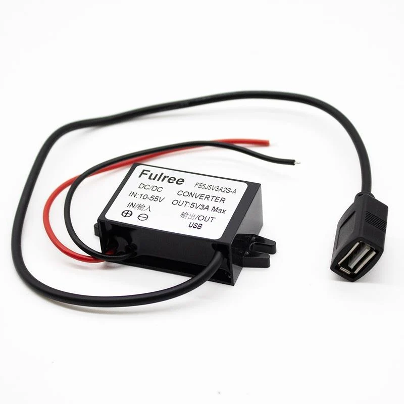 Convertisseur DC 11-55V vers 5V 3A avec port USB [Fulree]