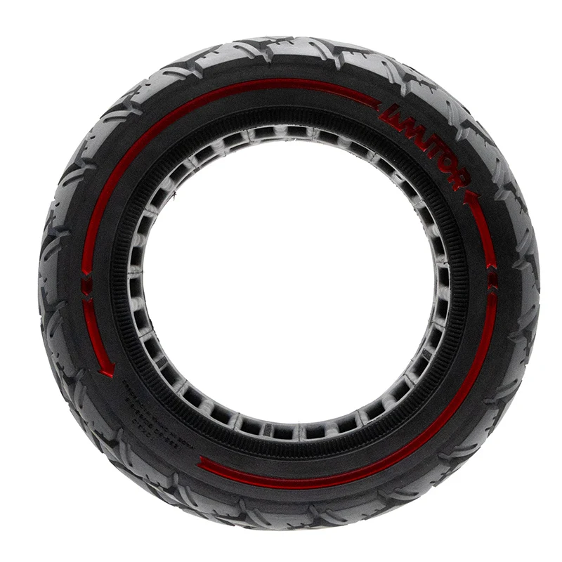 Pneu plein 10×3,0/255×80 (80/65-6) rouge [Amitor]
