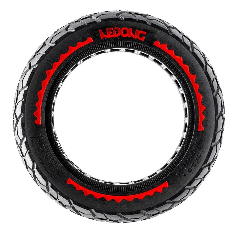 Pneu plein ultraléger Offroad 10x2,5/B44 - rouge [Nedong]