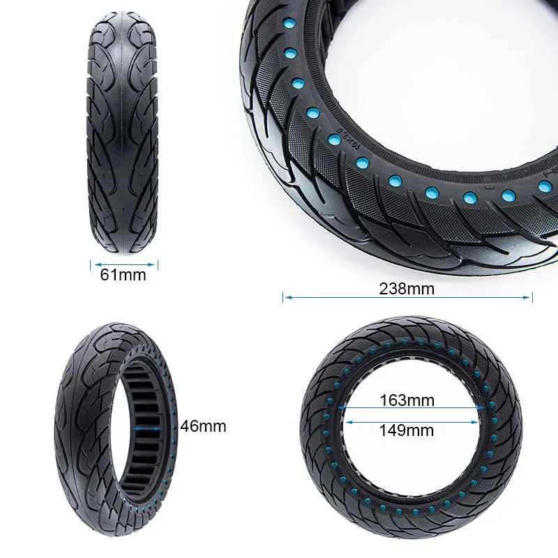 Pneu plein ultraléger 10x2,5-6,1/B44 - points bleus [Nedong]