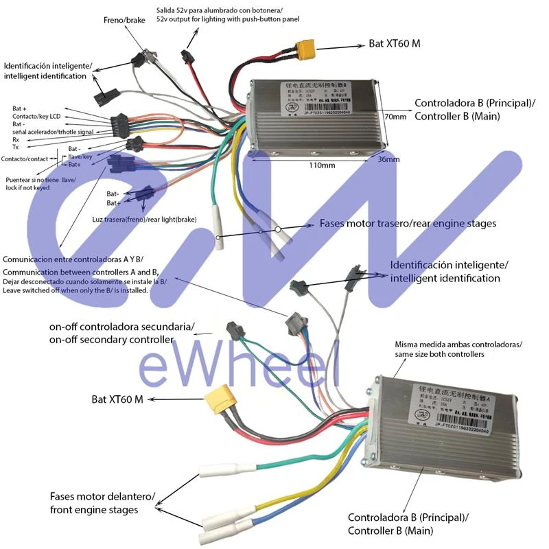 Contrôleur 52V 35A 1500W-A LCD JP [J&P]