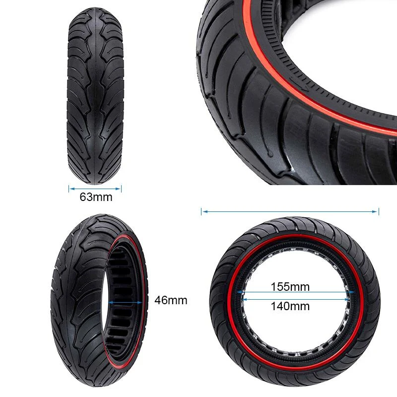 Pneu plein ultraléger 9,5x2,5 rouge pour NIU [Ewheel]