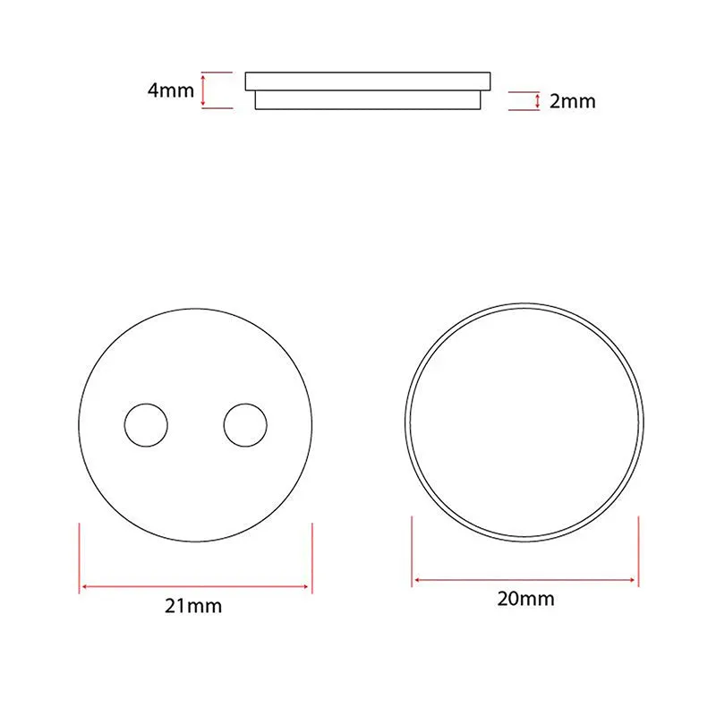Plaquette de frein CS001-C céramique ronde 20mm pour Xiaomi [Ewheel] - 2 ensembles
