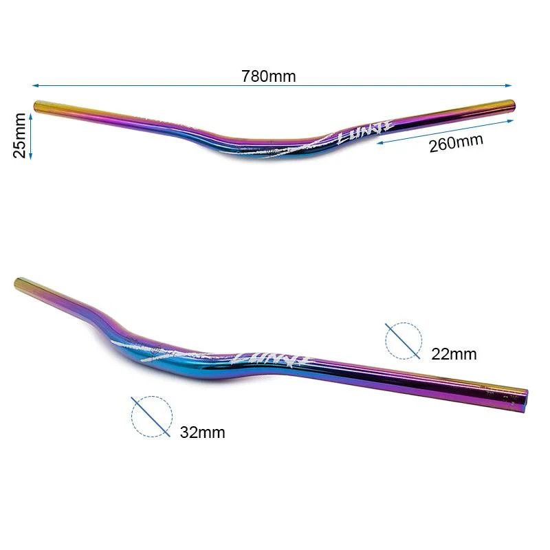 Guidon de 780 mm avec élévation de 25 mm multicolore 4