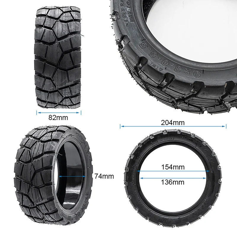 Pneu sans chambre tout-terrain 9x3-5,5 EWHEEL RHINOTRACK avec gel anti-crevaison