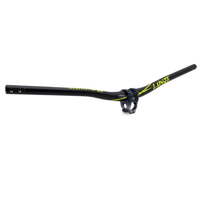 Guidon de 780mm avec élévation 25mm noir-vert
