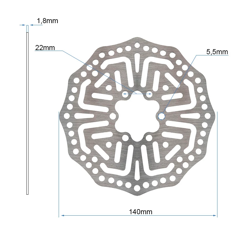 Disque de frein EWD004 pour Kukirin G2 pro - 140mm - 6H