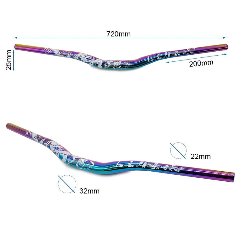 Guidon de 720mm avec elevation 25mm multicolor 1