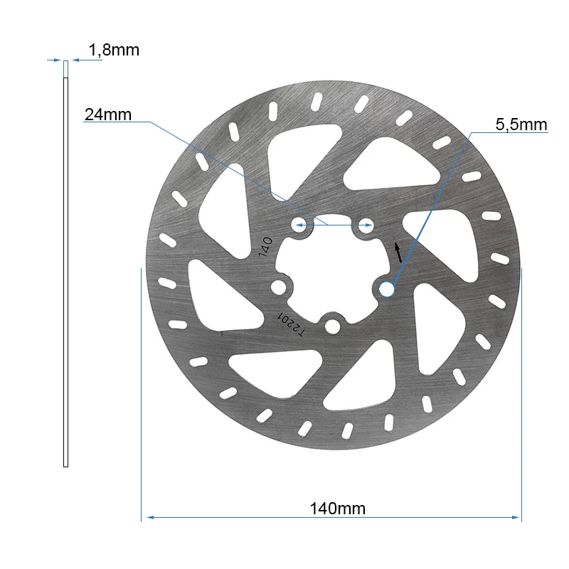 Disque de frein pour Mi4 - 140mm - 5H