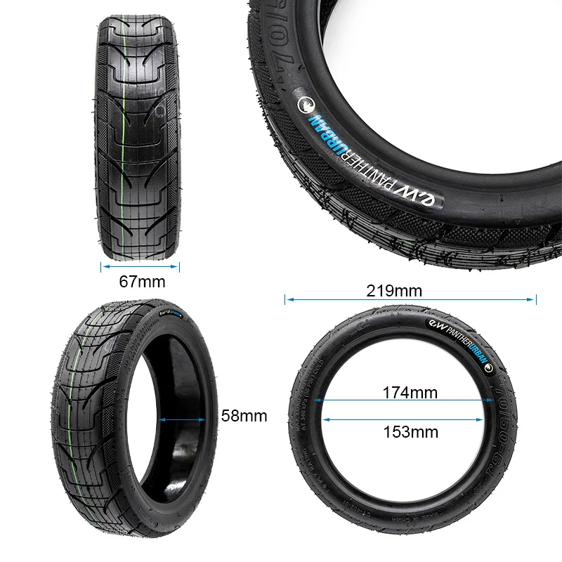 Pneu tubeless 70/50-6,1 EWHEEL PANTHERURBAN Avec gel anti-crevaison