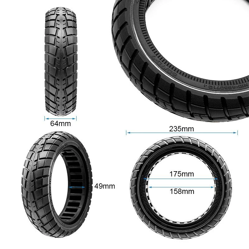 Pneu plein ultraléger Offroad 60/70-7/B50 - ligne noire [Ewheel]