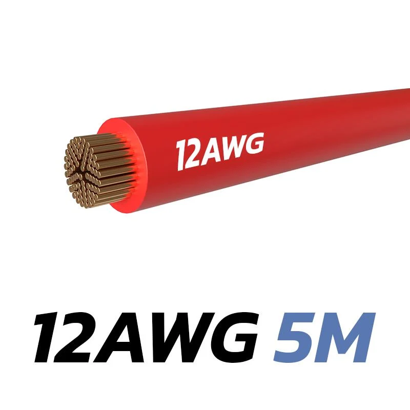 Câble rouge 12 AWG - 5M