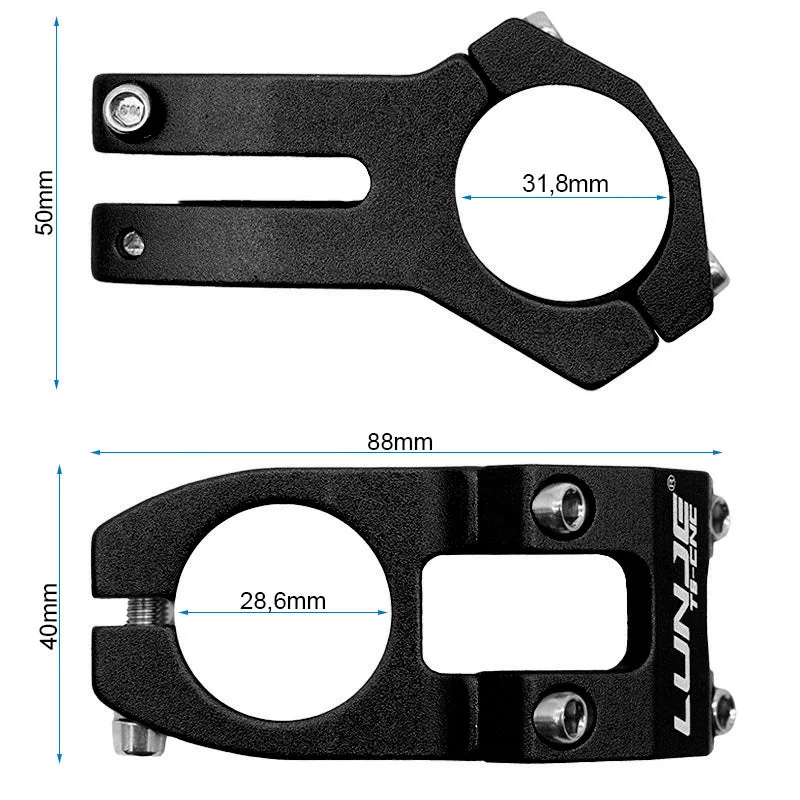 Potence pour guidons de 31,8 mm EWPM-001 noir