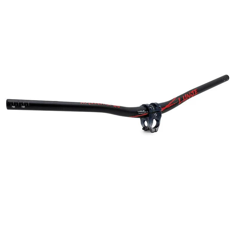 Guidon de 780mm avec élévation 25mm noir-rouge