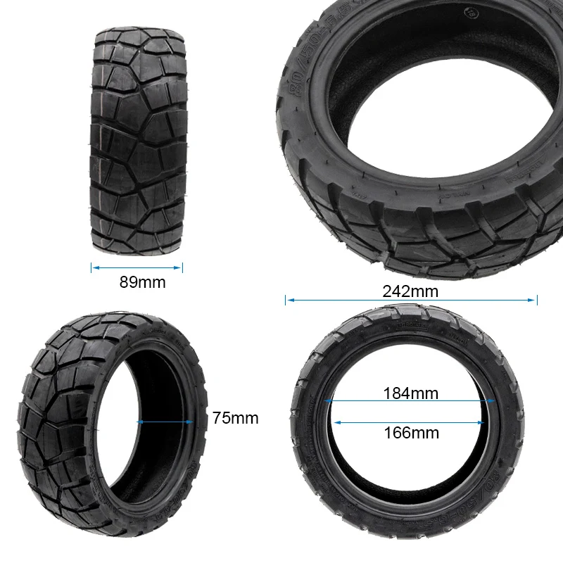 Pneu tubeless 80/50-6.5 Ewheel Rhinotrack Runflat