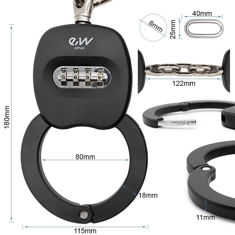 Antivol à combinaison EWLK010 type menottes