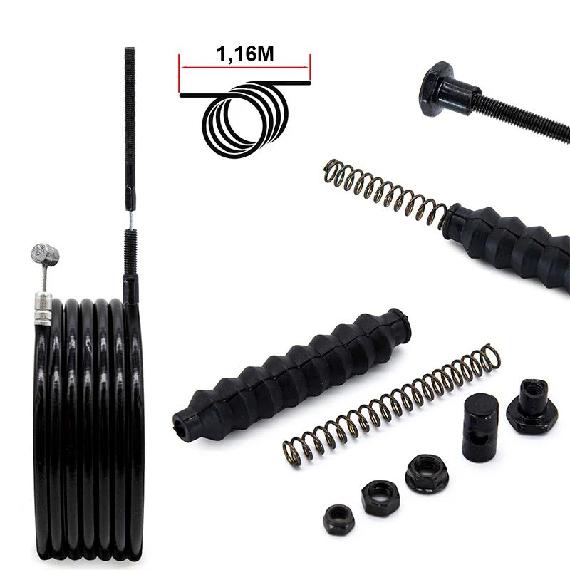 Câble de frein à tambour et gaine noir 1,16m