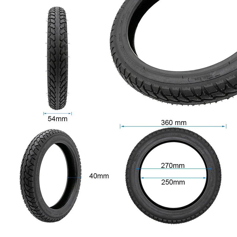 Pneu tubeless route urbaine 14x2,125 (57-254)