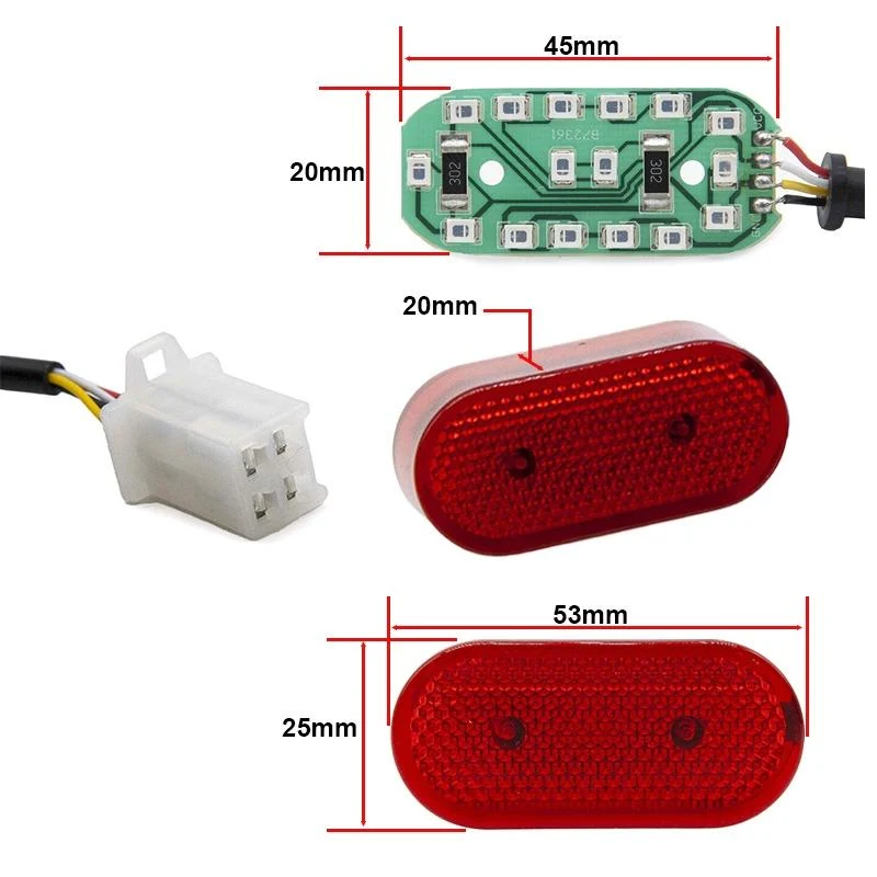 Feu arrière de garde-boue 5-70V pour Smartgyro Speedway/Rockway/Crossover