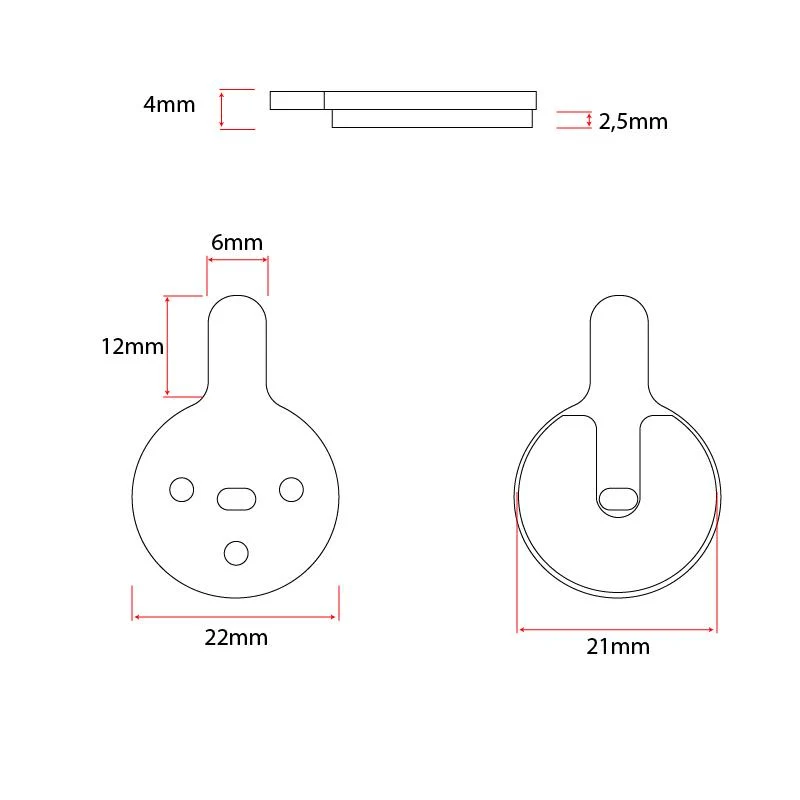 Plaquette de frein CT-011-R en résine ronde avec ergot - 20pcs