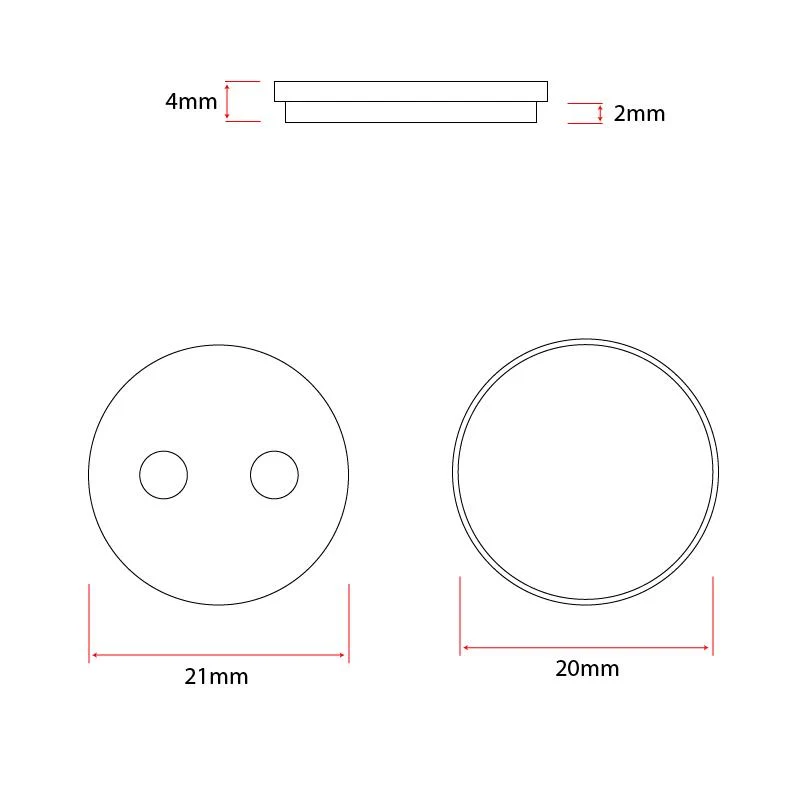 Plaquette de frein rectangulaire en résine CS001-R sans ergot 20mm pour Xiaomi - 20pcs