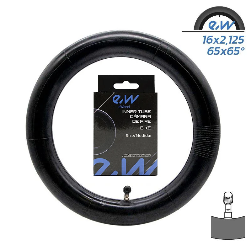 Chambre à air 16x2,125 VC 65x65º Ewheel