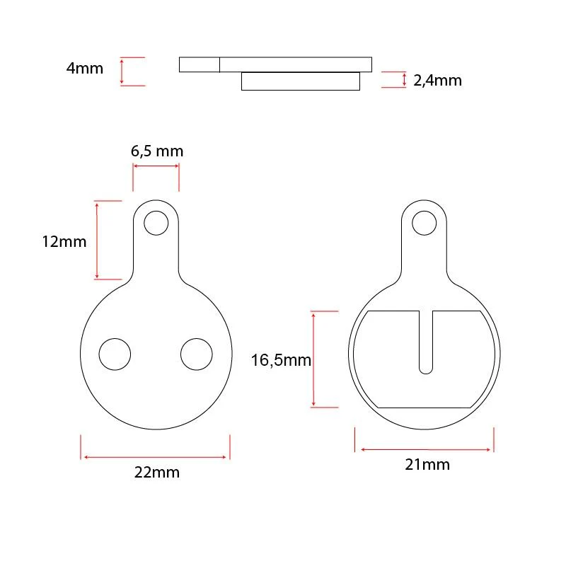 Plaquette de frein CT009-S sintérisée - 2pcs