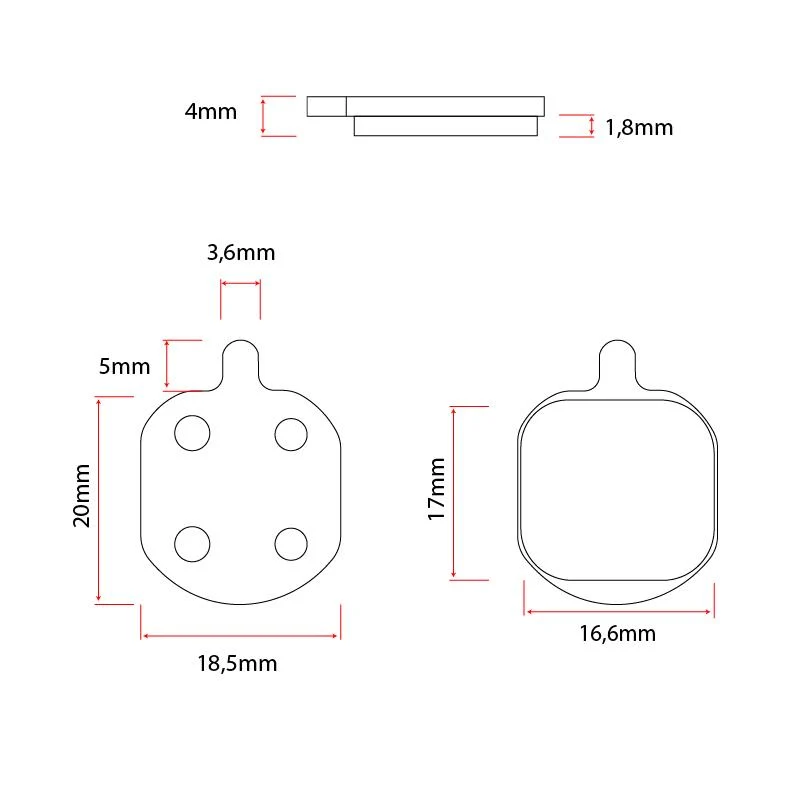 Plaquettes de frein en cuivre avec embout [Ewheel]