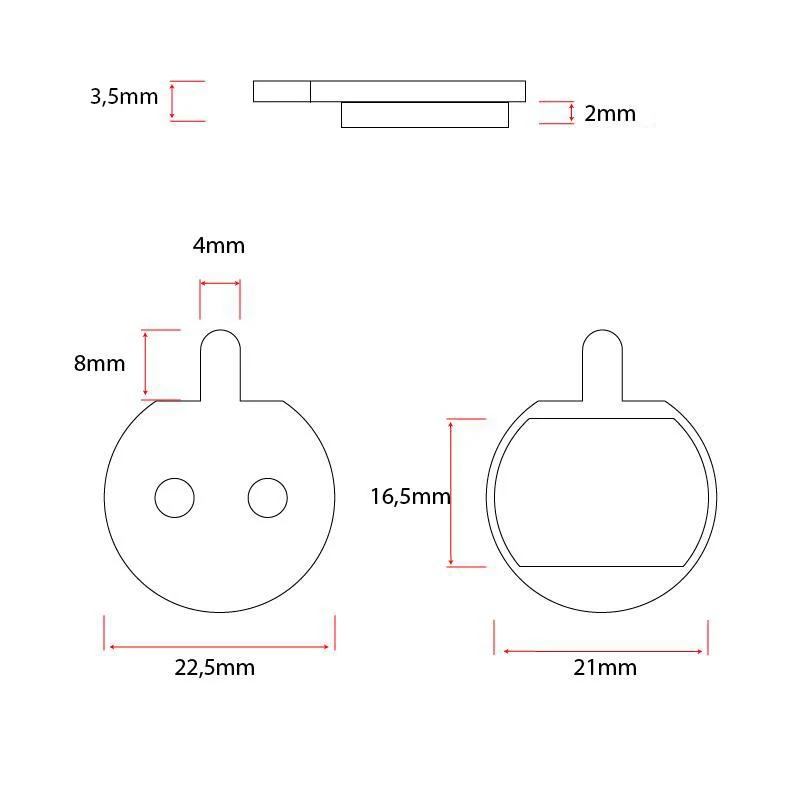 Plaquette de frein CT004-S sintérisée - 2pcs