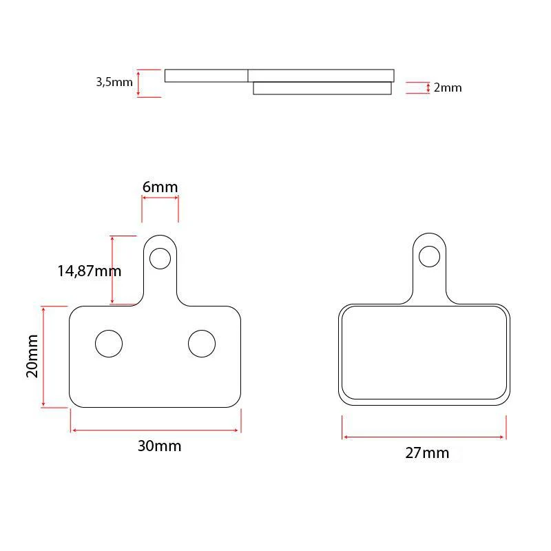 Plaquette de frein RT004-S sintérisée - 2pcs