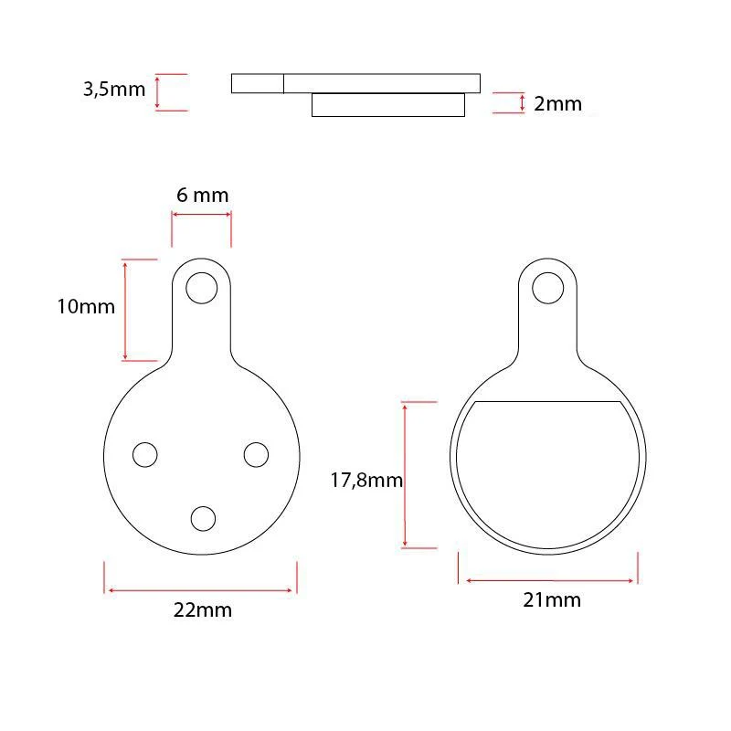 Plaquette de frein CT002-S sintérisée - 2pcs