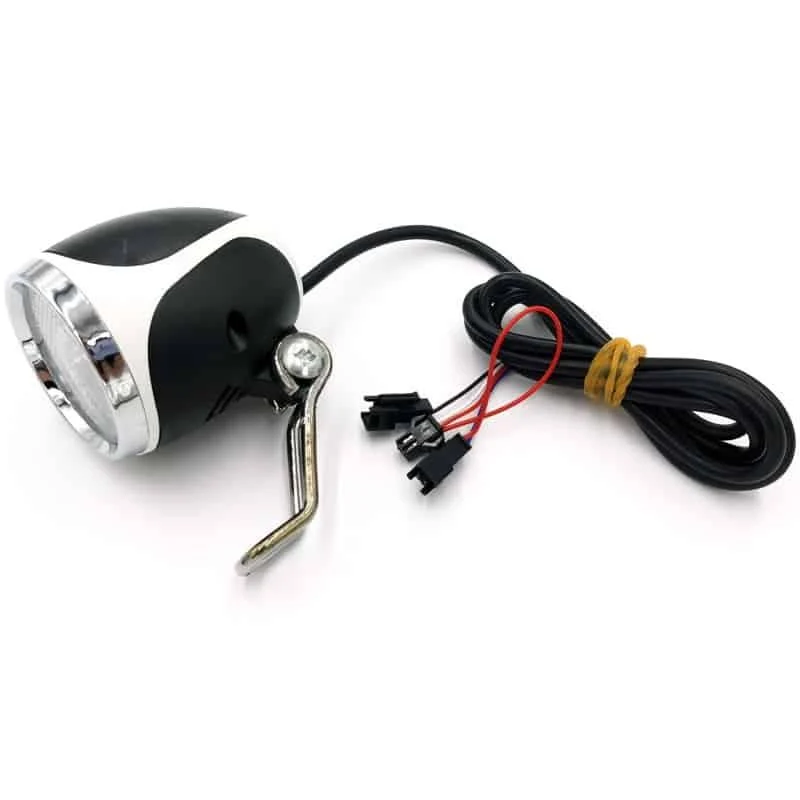 Phare à LED avec klaxon blanc 36V-60V avec connecteur SM