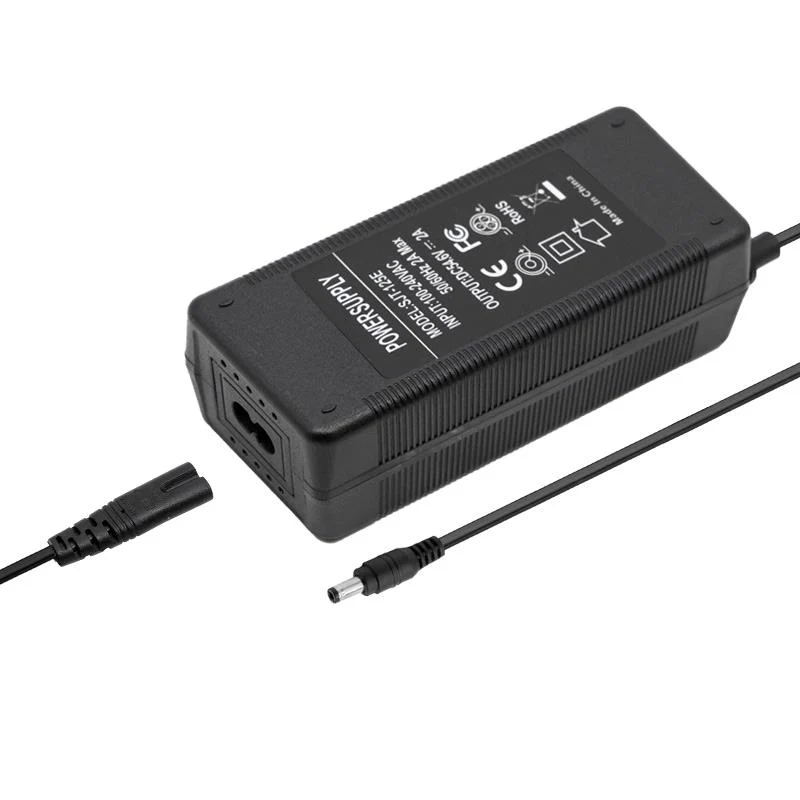 Chargeur 48v (sortie 54,6v) 2A DC connecteur 5,5mm